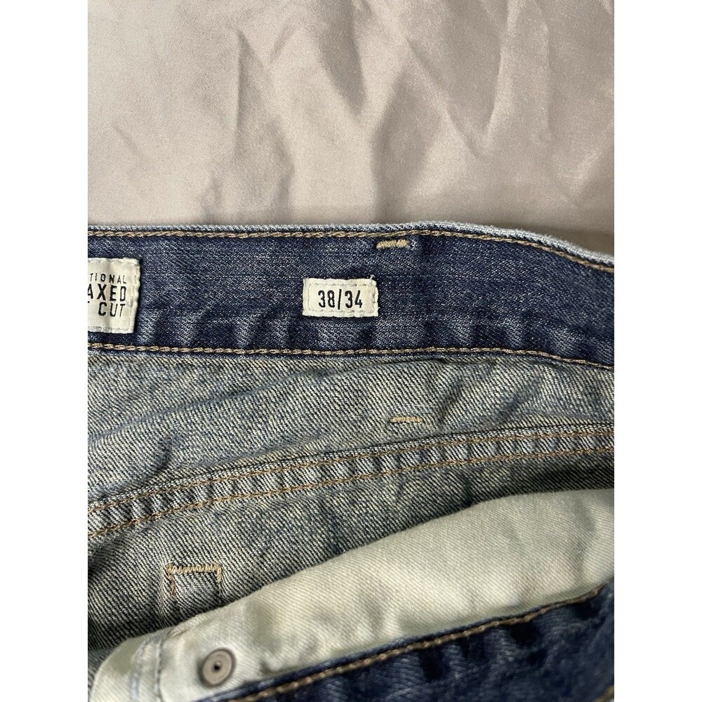 Ariat M2 Legacy Relaxed Boot Cut Jeans Mens 38x34 Medium Wash Denim Whiskered - Picture 4 of 8